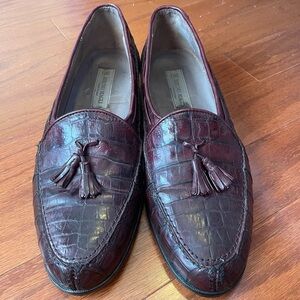 Bruno Magli Leather Alligator Loafers Size 11